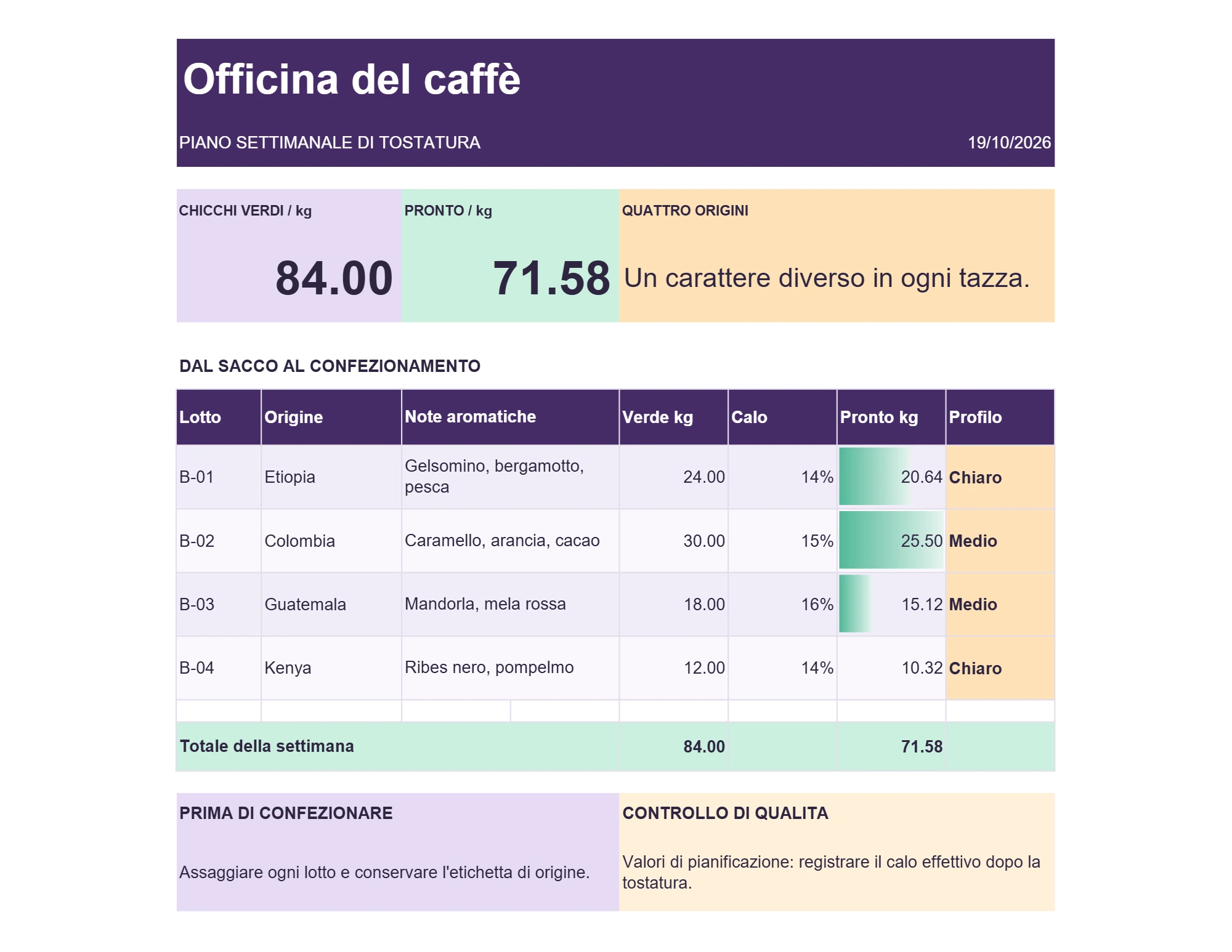 Original Excel document in Italian